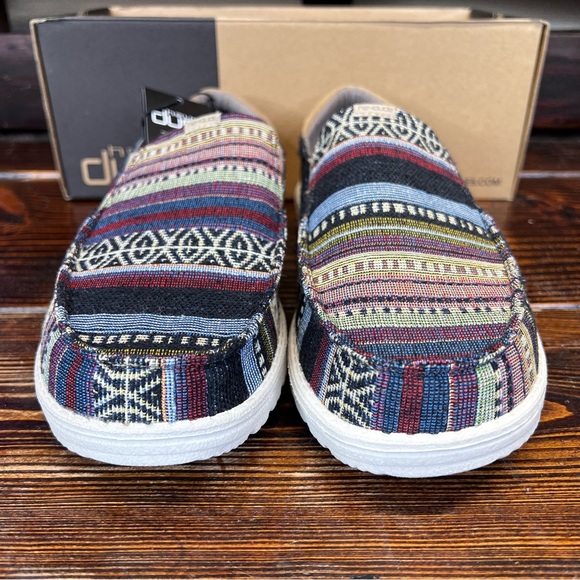 NIB Hey Dude Men's Thad Serape Stripe Slip On Shoes - Picture 4 of 8